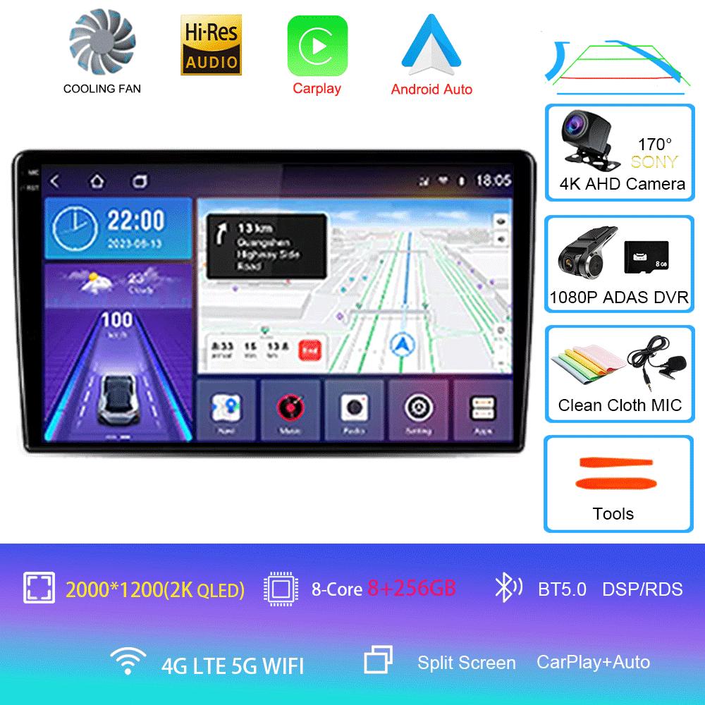 For VW/Volkswagen Golf Polo Tiguan Passat B7 b6/SEAT Leon Skoda Octavia Alhambra 2013 Radio GPS Android 14 Car Multimedia Player