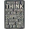 Metal Wall Art Sarcastic Kitchen Sign for Stove