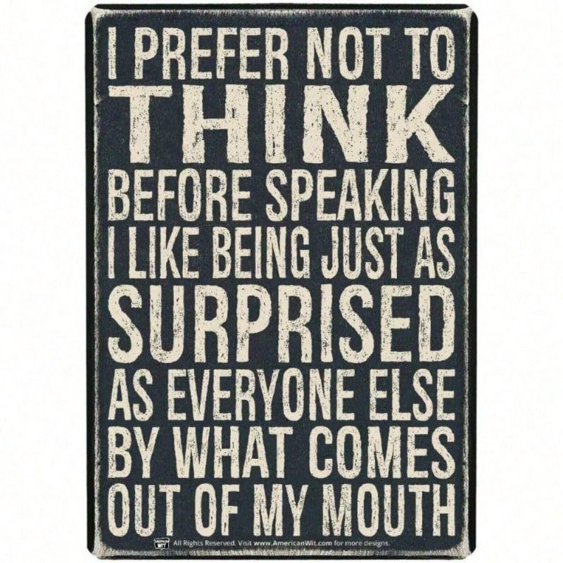 

Metal Wall Art Sarcastic Kitchen Sign for Stove