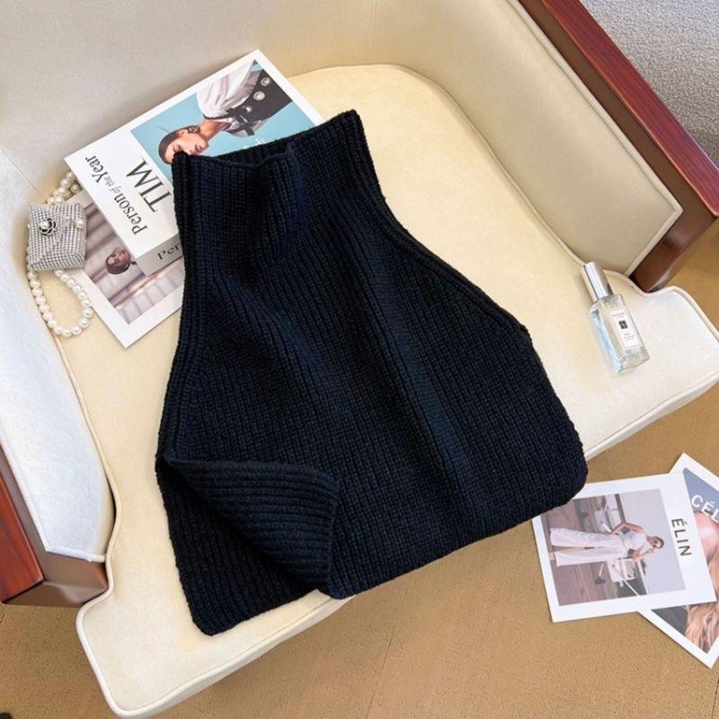 Winter New Style Woolen Pullover Neck Scarf for Women Korean Style Warm Fake Collar Knitted Versatile Neck Protector