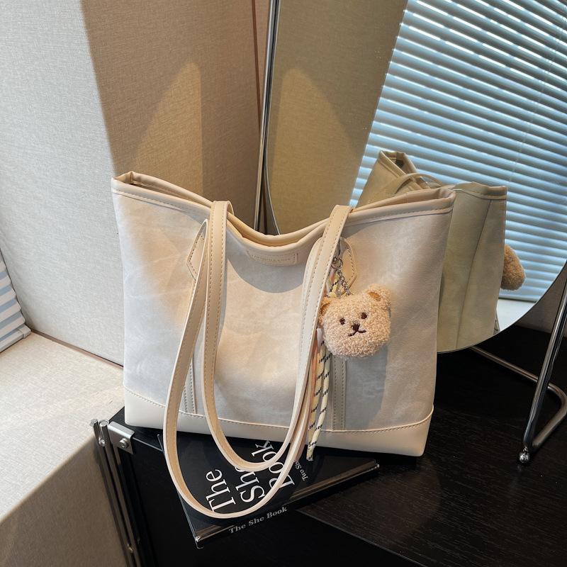 Large-capacity simple tote bag women's new fashionable versatile shoulder bag niche class commuter bag