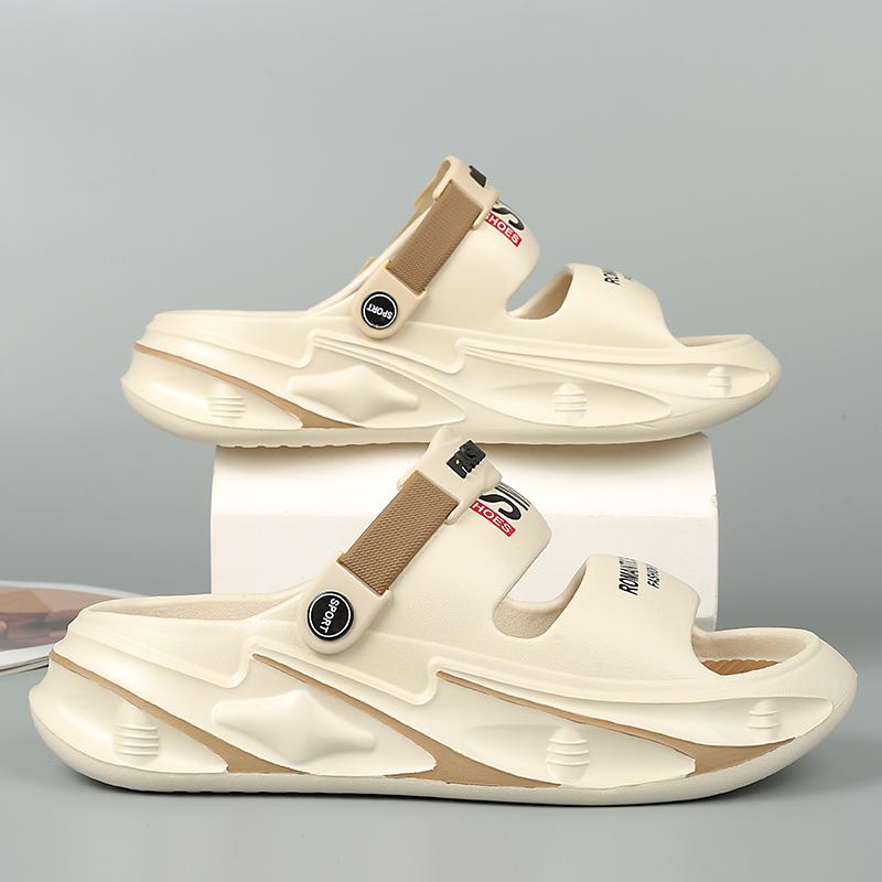 Big Size Men's Slippers Summer Sport Style Slides Anti-slip Thick Sole Breathable Fashion Slip-on Beach Leisure Sandals