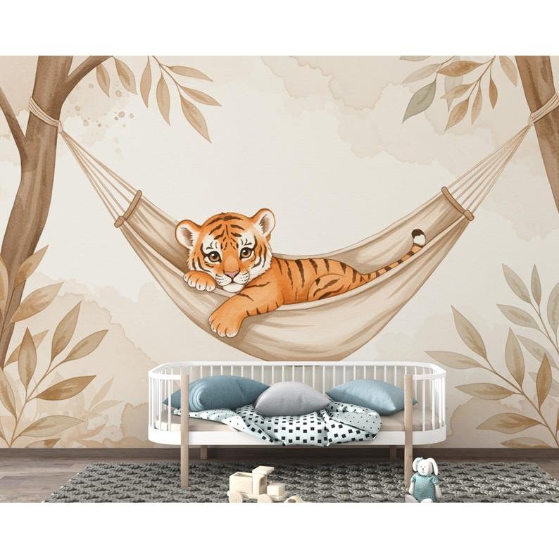 Little Tiger tapestry 75x100 чёрный