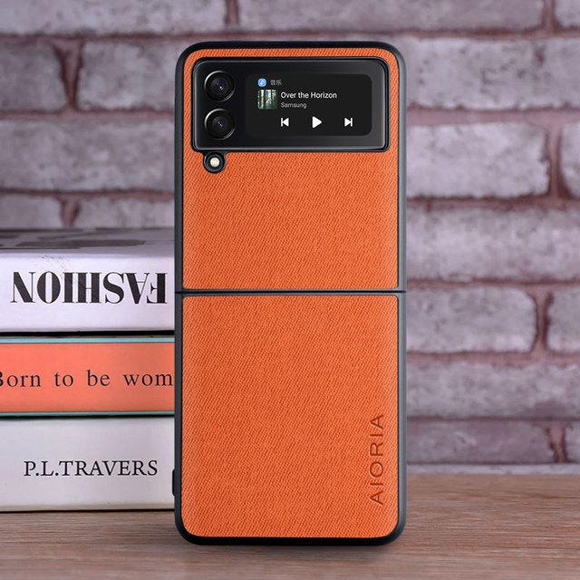 

Тонкий гибкий защитный чехол для телефона Samsung Galaxy Z Flip 3, мягкий силиконовый чехол из ТПУ для Samsung Galaxy Z Flip3 4, 5g, чехол Galaxy Z Flip 4 5G оранжевый