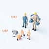 10/25pcs High Quality Mini Construction Worker Model Plastic Building People Figures Mixed Color Pose Miniature Home Decorations