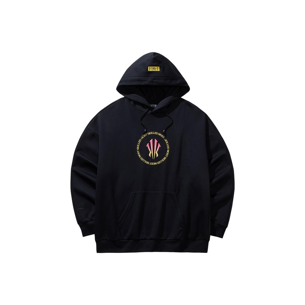 Anta Basketball Series Kyrie Pullover Sweatshirt 2025 Autumn Basic Black Unisex Sweatshirt 972541714-3