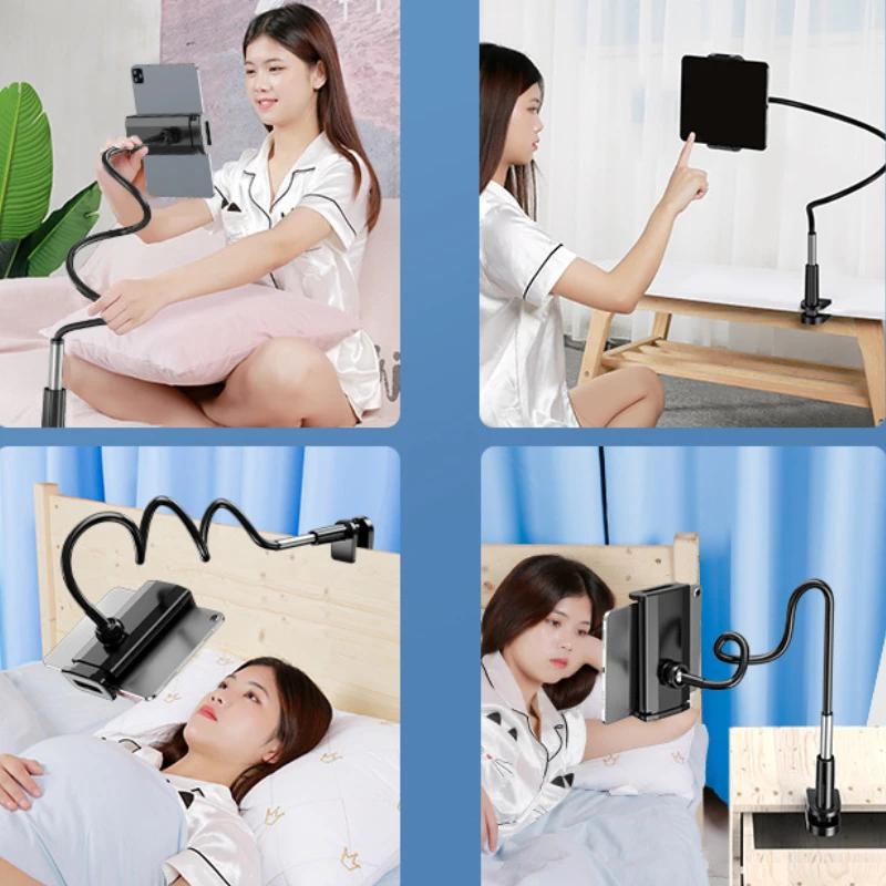 Tablet Bracket for Bed iPad Stand 360° Rotating Bed Tablet Mount Stand with 90cm Metal Arm For 4.7~12.9 inch Phone Tablet Holder