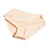 Ladies Sexy Solid Color  Ice Silk Seamless Wave Low-rise Panties