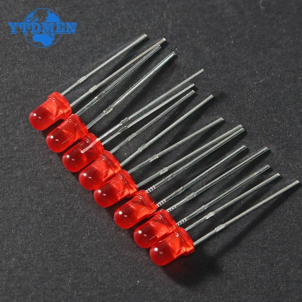 50/100 STÜCKE F3 Super Helle LED Diode 3MM Rote Leuchtdioden DIY Kit