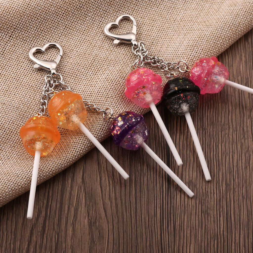 Cute Lollipop Shape Car Bag Pendant With Zinc Alloy For Gifts And Decorations