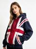 Harajuku Style Full Zipper Hooded Jacket, Retro British Flag Print, Street Casual Daily Men's and Women's Hoodie