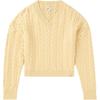 Baseline Chunky FW24 Casa Series Comfortable Fashion V-Neck Knit Sweater Women Tops Yellow LW43F009-200