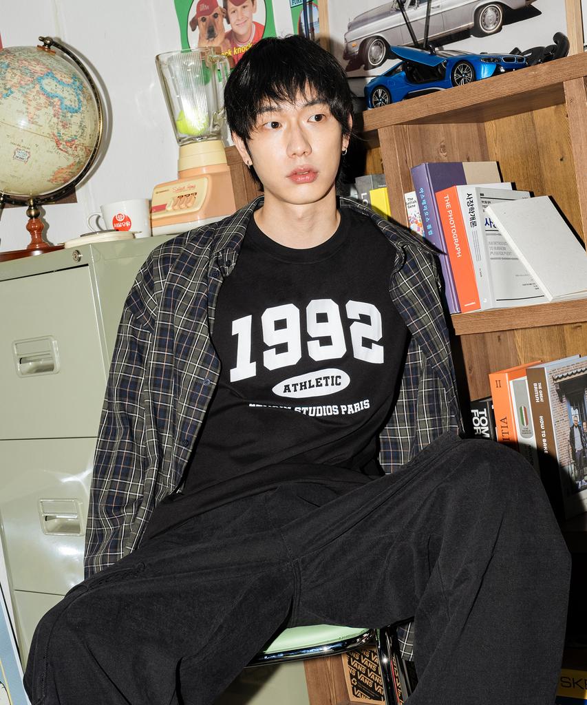 LEMAIN SECOND 1992 Arch Logo Oversized Short Sleeve T-Shirt [Black] (Type B)