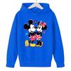 Mickey & Minnie Rainbow Gradient Hoodie for Kids - Cartoon Print, Unisex Spring/Autumn Style