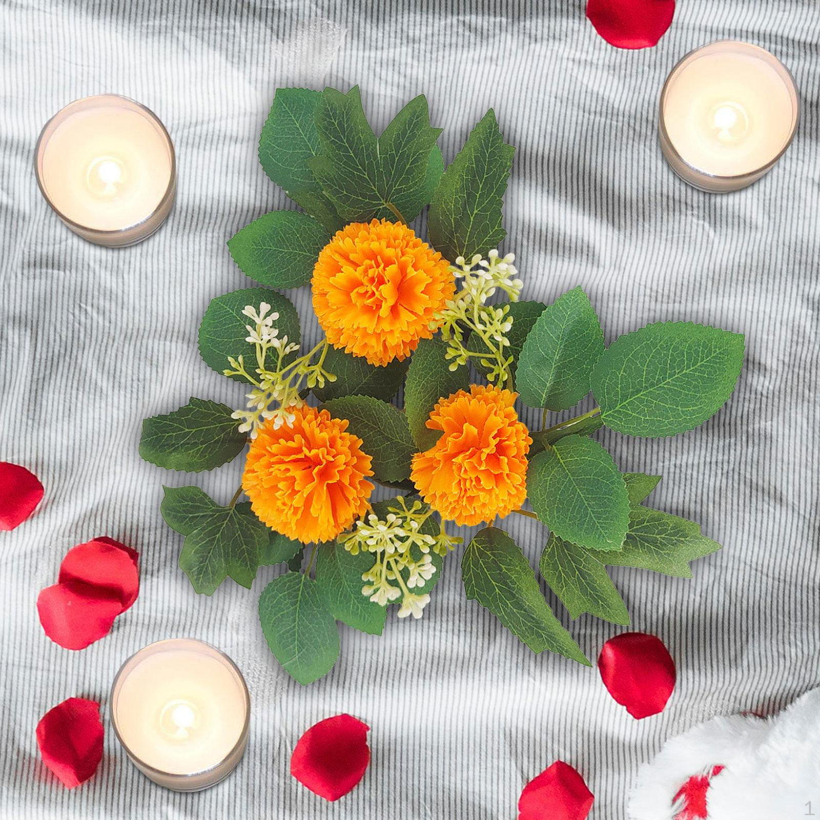 

Свечи Кольца Венки Искусственные листья Искусственный цветок Мини-стол Центральная часть orange