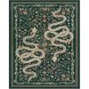 Black Living Room Carpet Large Machine Washable Carpets Snake Plant Bedroom Bedside Floor Mat Retro Elegant Home Decoration Rug