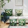 4 Pezzi Copricuscini Orchidea Campanula Art Nouveau Stampati su un Lato 45CM Federe per Cuscini da Lancio Decorazione per Divano Stanza di Casa