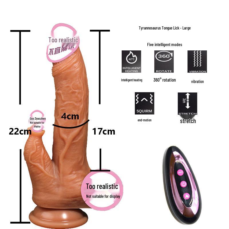 Premium Silicone Vibrating Dildo - Telescopic & Swaying Self-Pleasurer