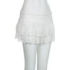 2024 Summer Street Style Low-Waist Lace Patchwork A-Line Mini Skirt for Women