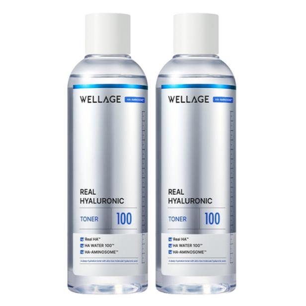 

Тонер Wellage Real Hyaluronic 100, 200 мл, 2 шт.