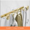 Brass Black and Gold Coat Hook Toilet Wall Mount Coat Rack Row Hook Door Hook Bathroom Accessories