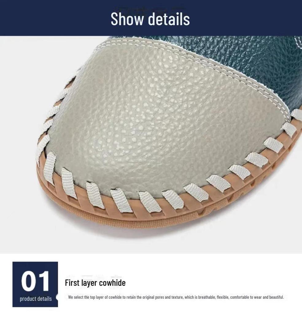 Men's Leather Slip-On High-Top Casual Shoes - Soft Sole, Genuine Cowhide for Autumn/Winter