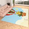 Cartoon Pikachu Xmas  Air Balloon 3D Print Imitation Cashmere Rug, Soft Water Absorbent Floor Carpet For Bedroom Living Room