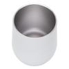 Edelstahlbecher Vakuumisolierte Becher 12oz Fassungsvermögen Doppelwandig U-förmig Eierschale für Getränke Wein WasserWeiß