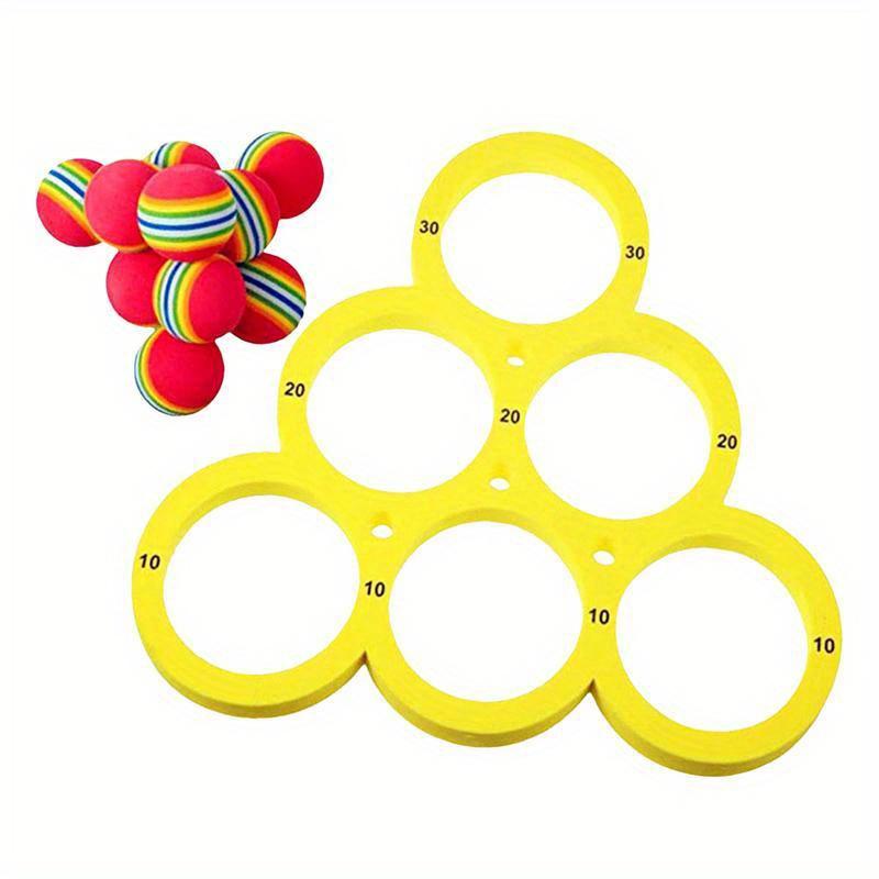 

1+10 Pieces Suitable for Family Gatherings Water Sports Floating Pool Toys,Toss Game Mat Small Ball Board Game-Durable and Safe