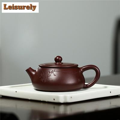 140 ml Yixing Lila Ton Teekannen Handgemachte Macrostoma Stein Schaufel Topf Roherz Lila Zhu Schlamm Wasserkocher Mit Filter Zisha Teeset Geschenk