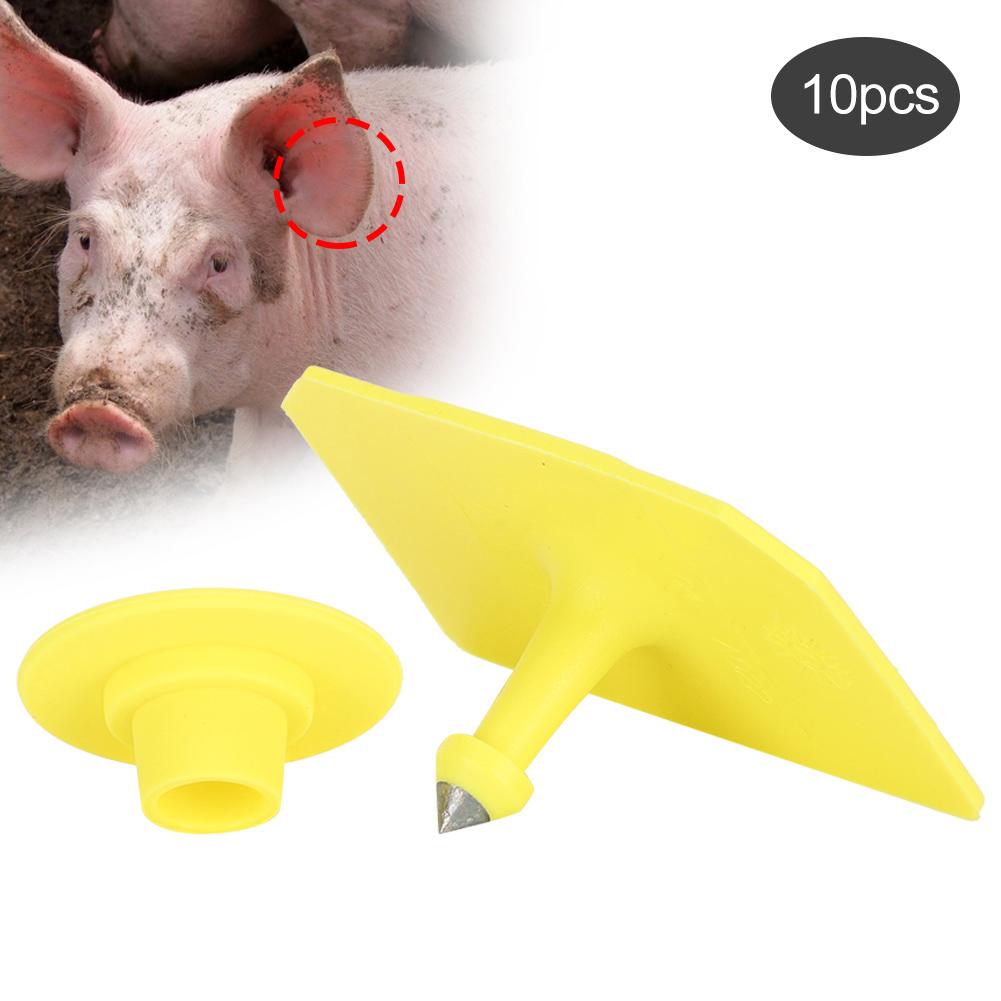 10pcs Animal Ear Tag Goat Sheep Pig Livestock Animal Ear Tag Label Farm Livestock SuppliesPig