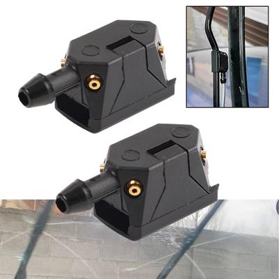 2Pcs Universal Car Windscreen Washer Wiper Blade Water Spray Jets Nozzles Mounted Onto 8mm 9mm Arm Adjusted 4Way Upgrade