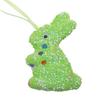 (6 Pcs/pack) 79X53Mm Easter Foam Colorful Glitter Rabbit Hanging Decoration Children's Handicraft Toy Diy