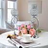 European Crystal Iron Art Candlestick - Wedding, Hotel, Living Room & Bedroom Decor