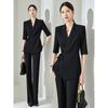 2797 Plus Size Women's Light Luxury Slimming Suit: Mature Style Two-Piece Set with Micro Flare Pants