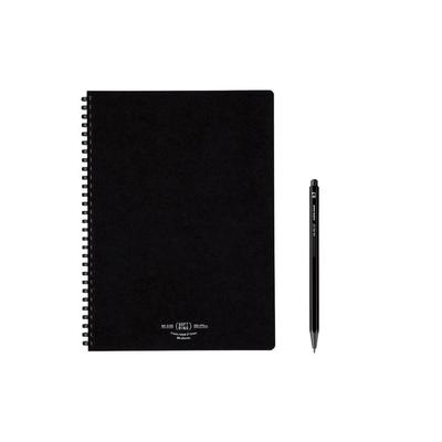 KOKUYO Soft Ring Notebook and Pencil B5 Stylish and Simple Stationery for Perfect for College and Working Set, Size, Black. Adults, Studying, Work,