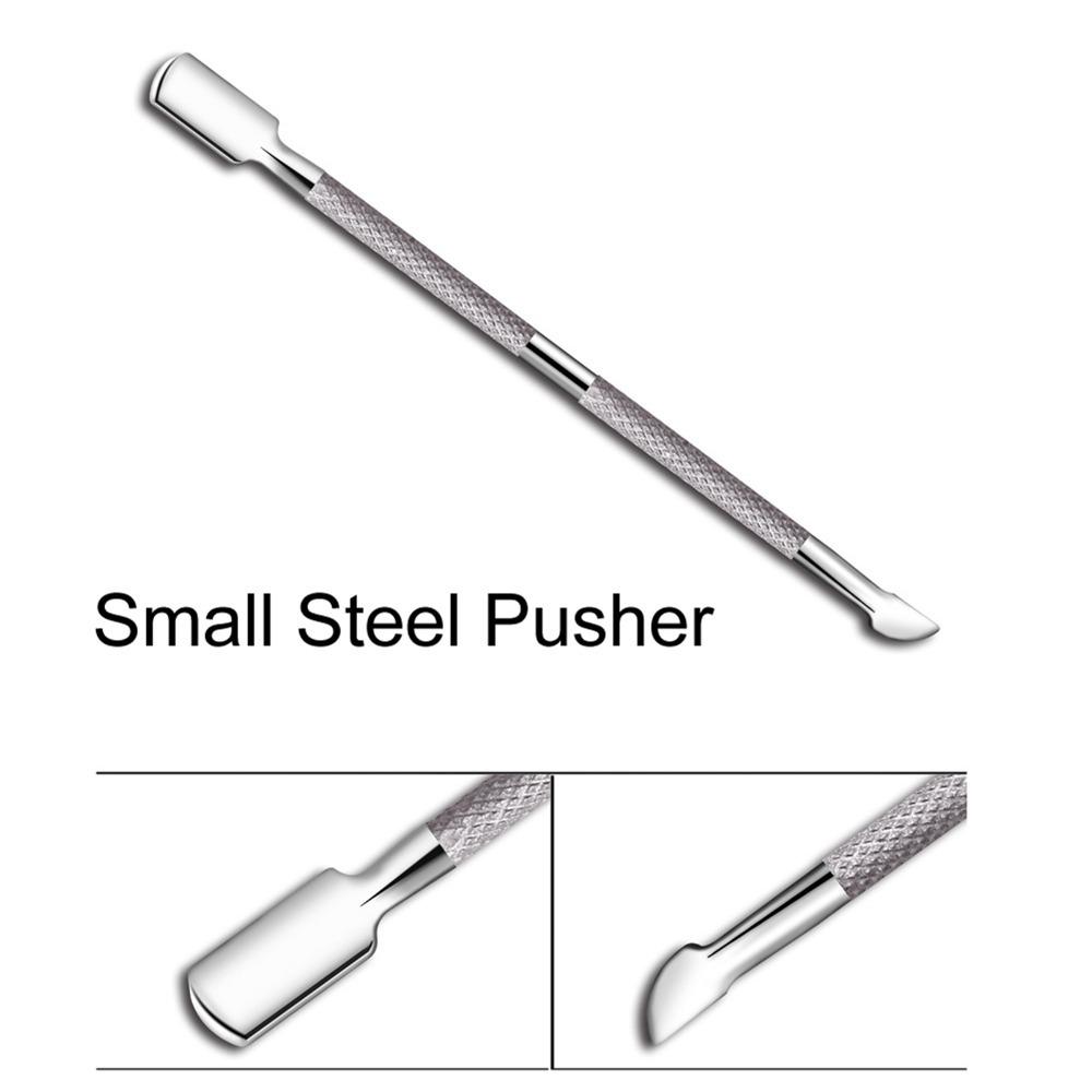 3pcs Silver Cuticle Nippers  Dead Skin Pusher Kit  For Fingernails
