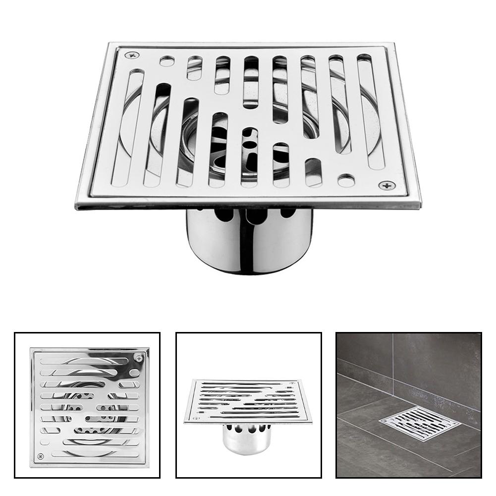 Heavy Duty Outdoor Yard Floor Drain, Removable Steel Block Grate With Robust Construction For Versatile Applications