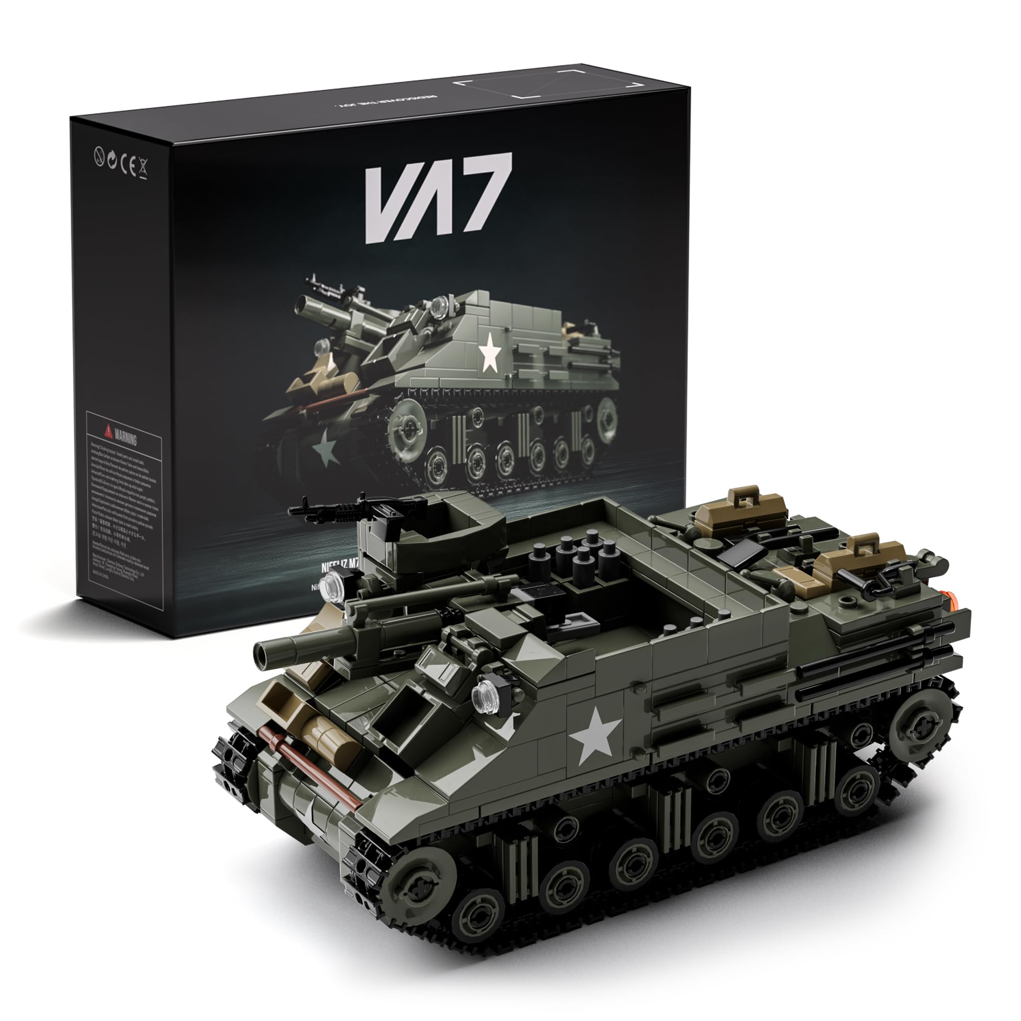 

Nifeliz M7 Priest Tank Building Blocks, Adult Building Blocks, Military Model Toy, OfficeHome Decor Birthday Gift (646 Pieces, NF10336)