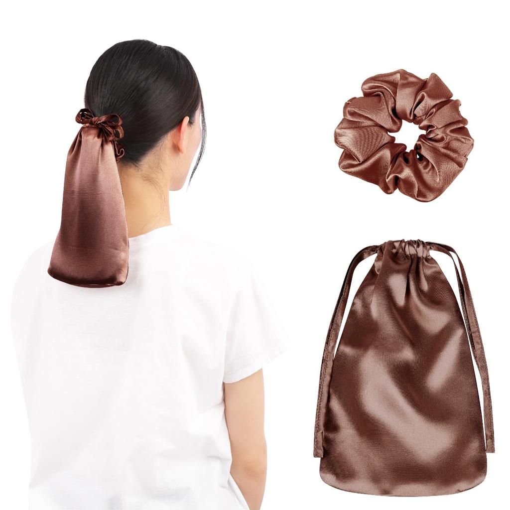 Silk Night For Long Silk Hair For No Only the Ends of Hair from Dryness and Beautiful Pony Cap [miery] Cap, Scrunchie, 100% Silk, Hair, Cap, Cap,