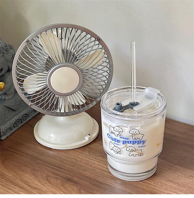 

Стеклянная бутылка для воды с милой собакой, 350 мл, с крышкой и соломой, Kawaii, портативная картонная бутылка для молока, бутылка для напитка, кофейная пузырьковая чашка для чая, подарок для девочки 350ml