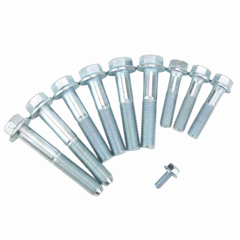 10pcs Transmission Bolt Kit Bell Housing Starter Bolts Replacement for Acura K20 K24 Engine