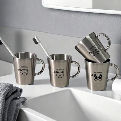 Cartoon Mouthwash Cup For Kid 304 Stainless Steel Toothbrush Cup Children Tooth Brushing Cup Mug Bathroom Accessories