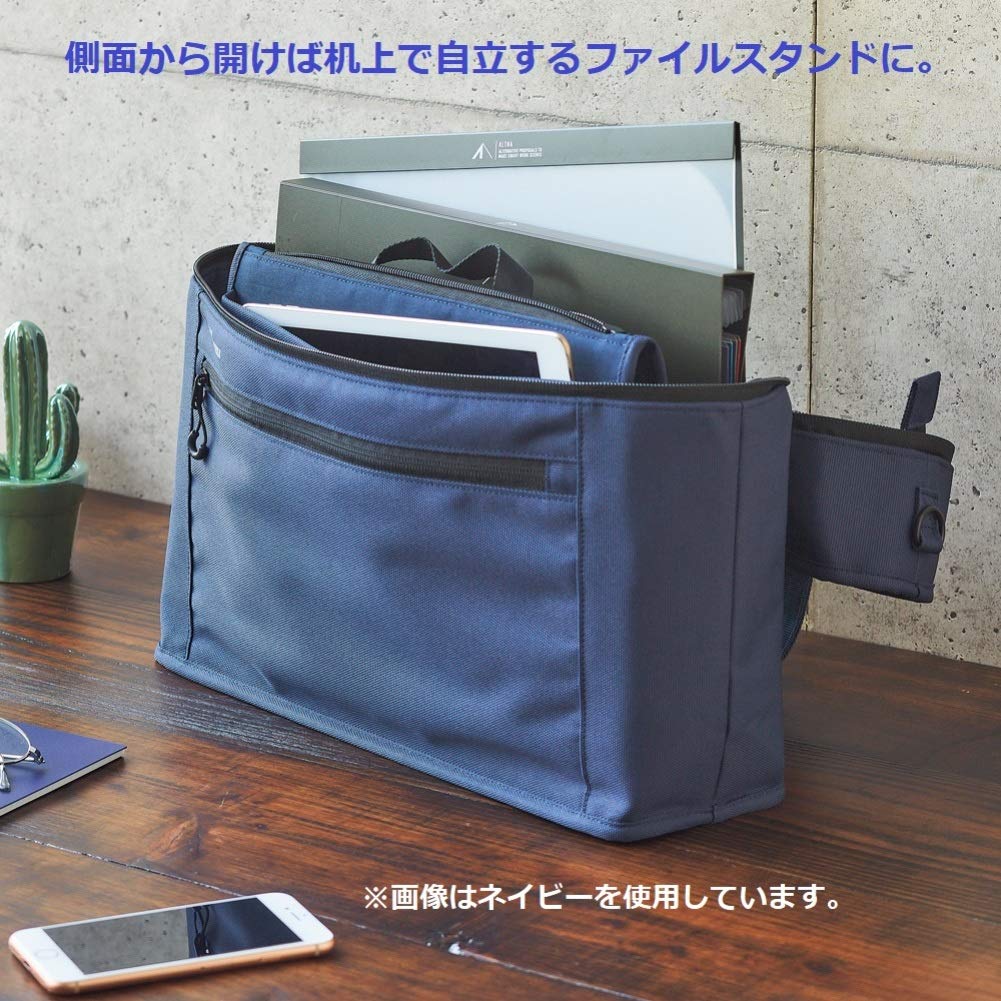 LIHIT LAB CORDURA Mobile Office Self-Standing Bag, Black A7760-24