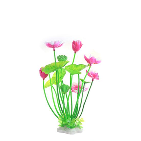 Aquatics Grass Flower Simulation Wedding Favors Plastic Artificial Lotus Fish Tank Ornament for Party