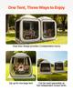 Screen House Tent, 3660 x 1825 x 2200 mm, 2 in 1 Pop Up Screen Tent, Portable Screened in Canopy with Carry Bag, Netting Sides, Ground Stakes, for