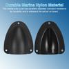 PATIKIL 2-29/32" Nylon Marine Wire Cable Vent Cover for Boat Yacht, 2 Plastic Clamshell Vent Caps with Mounting Screws, Black