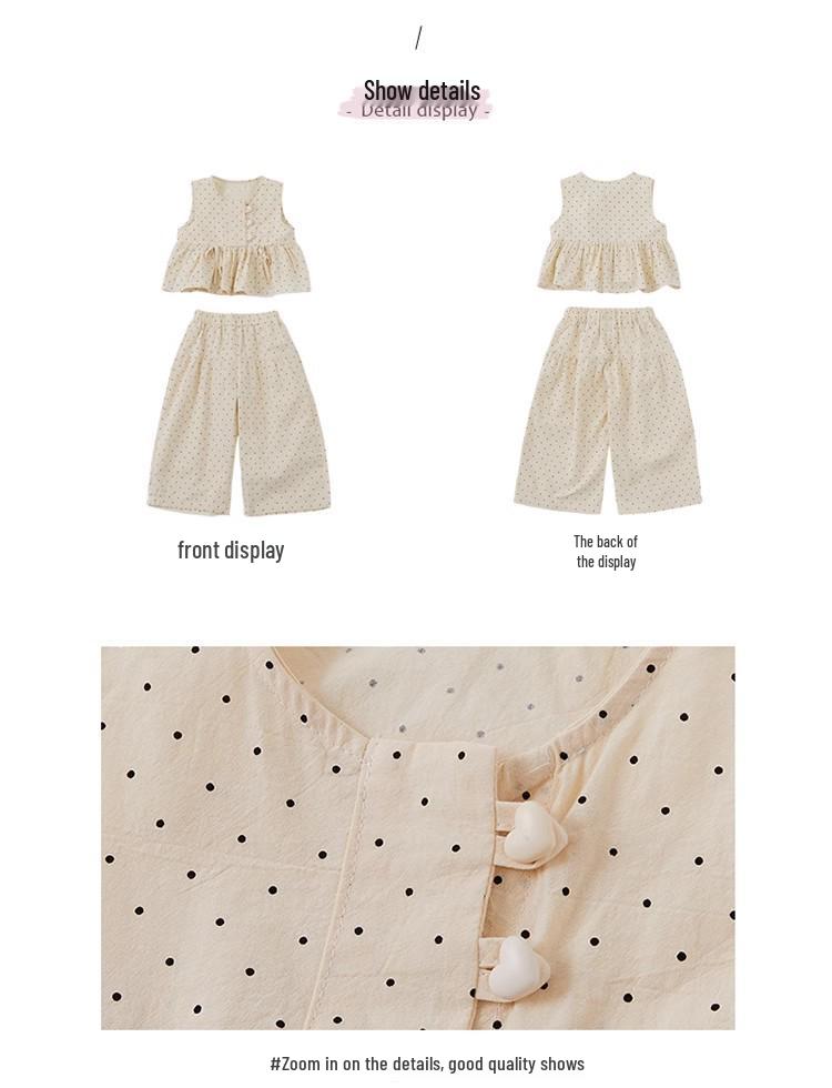 Girls' Floral Summer Set 2025: Casual Top & Loose Long Pants
