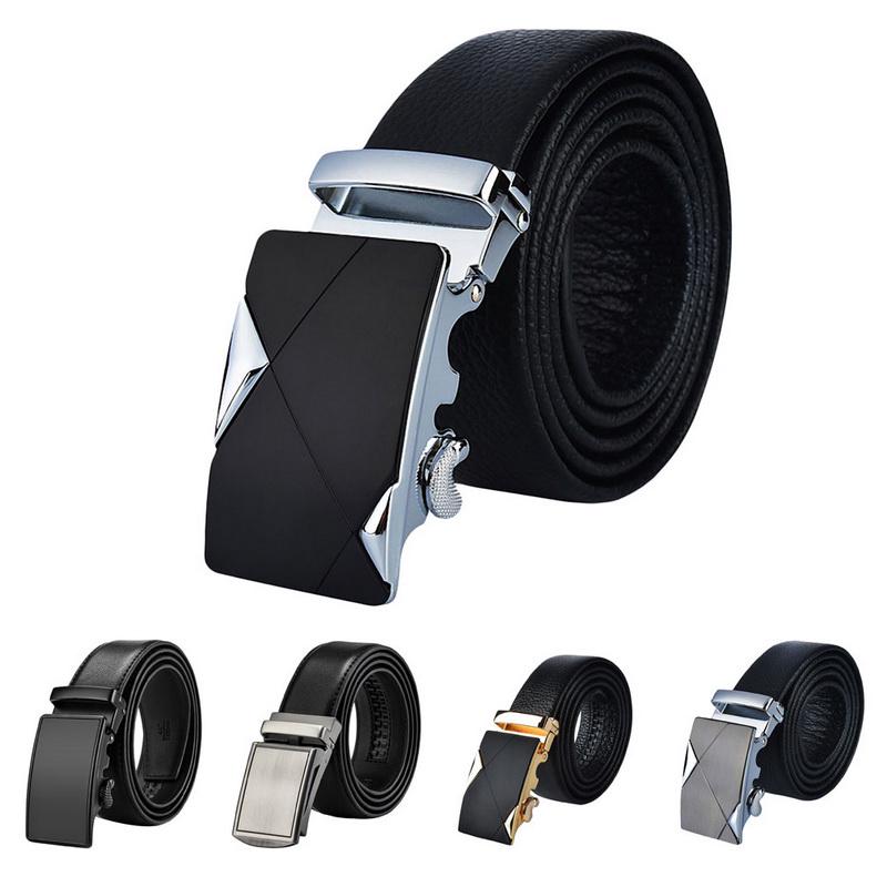Buy Belts for Men Leather Business Automatic Buckle Cowhide at affordable prices — free shipping
