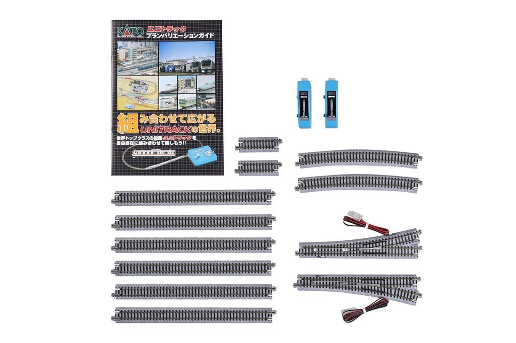 KATO N Gauge Siding Track Electric Point Set for Island Platform V1 Railway Model Supplies 20-860